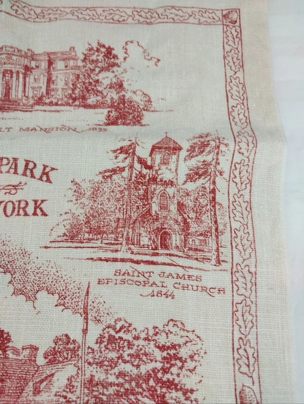 Vintage Kay Dee Hyde Park New York tea towel